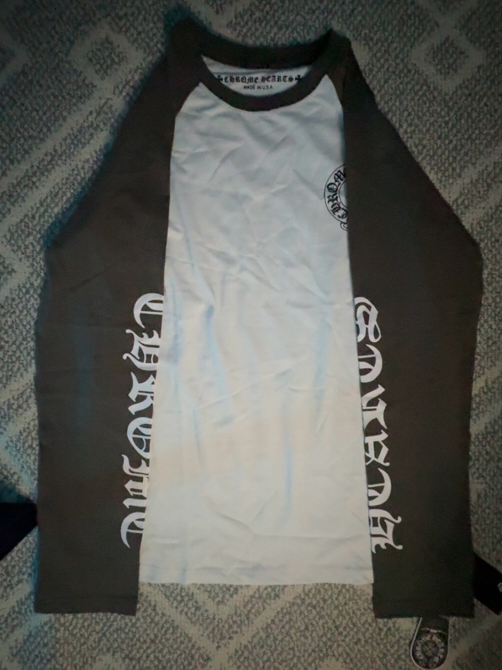 Chrome hearts long sleeve white and Gray - Medium size NWT
